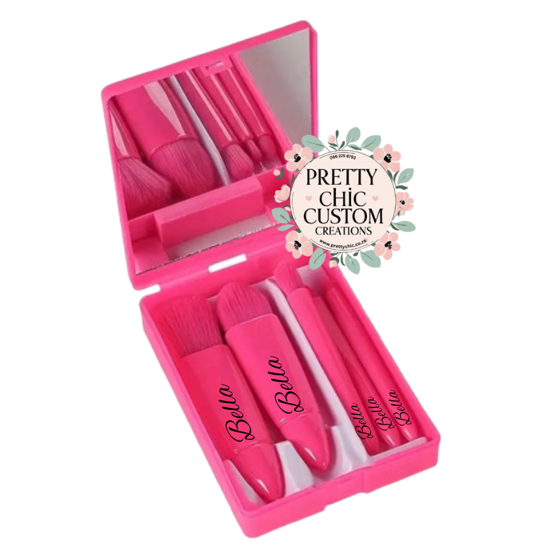 Mini Makeup Brush Set With Name