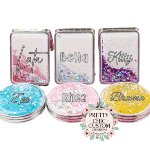 Glittery Compact Mirror