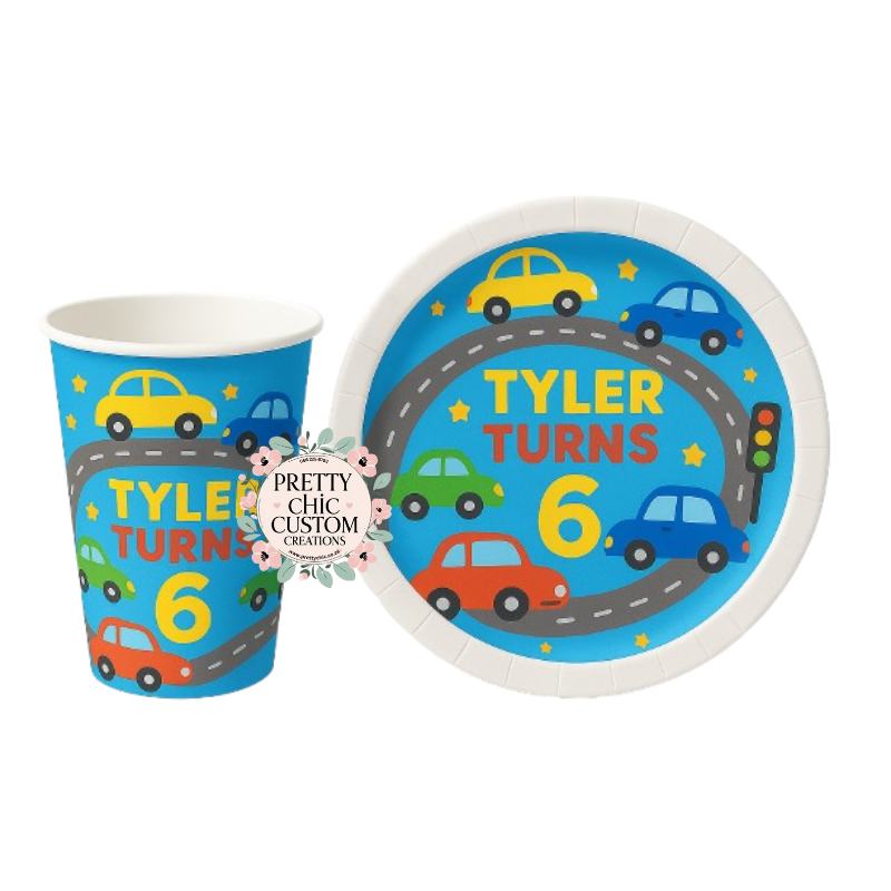 Themed Paper Plates & Cups (Packs of 12)