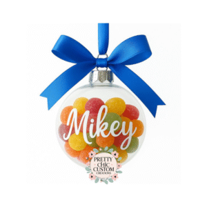 Candy Filled Clear Baubles with Name
