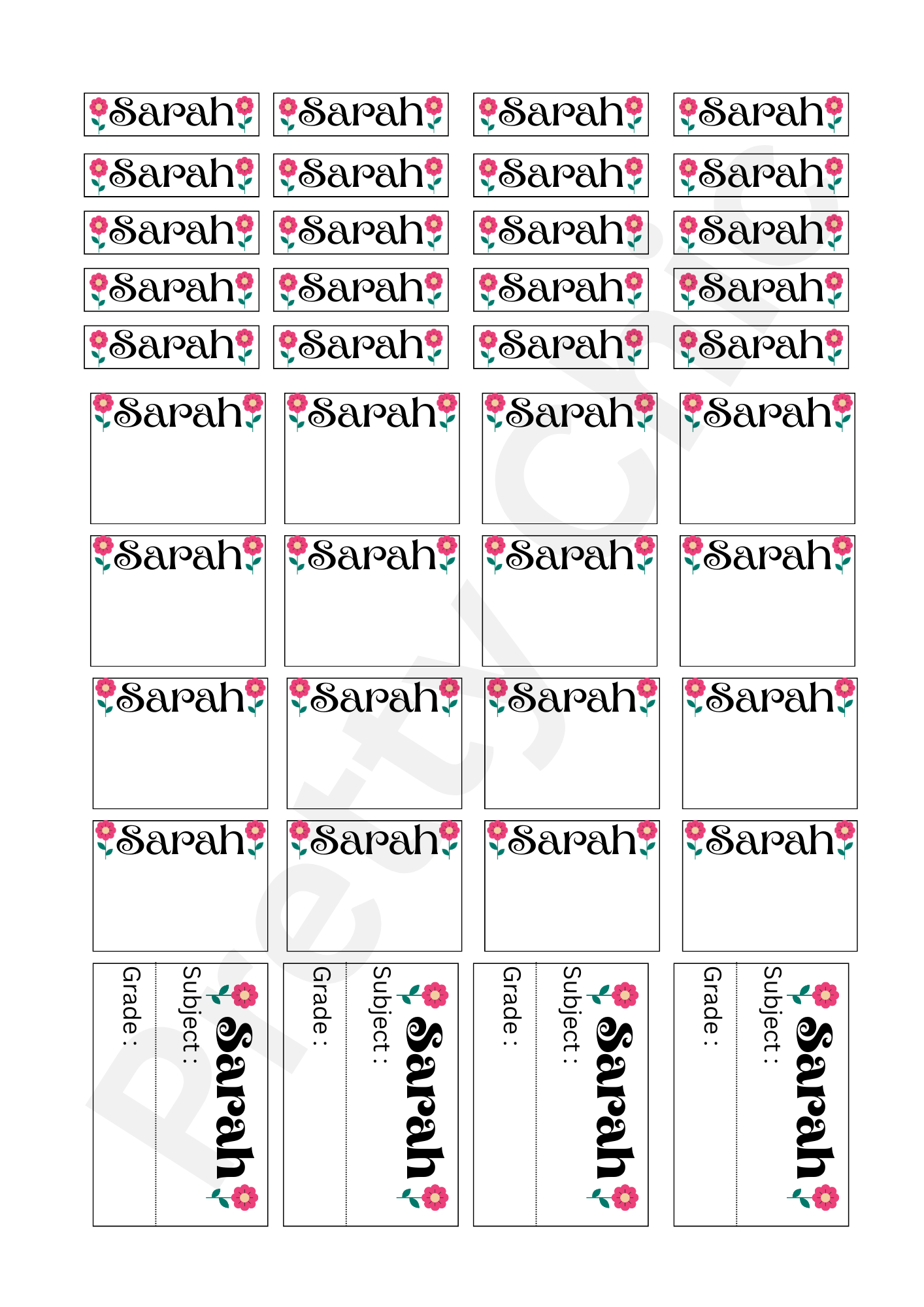 Custom Stationery Labels