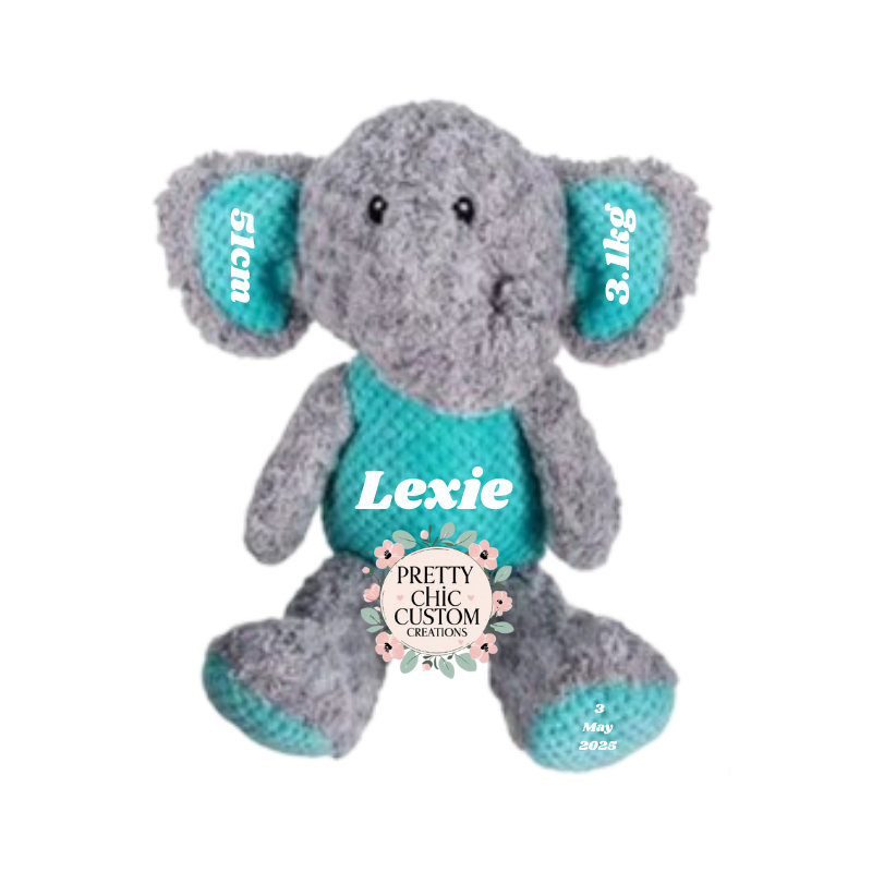 70cm New Born Elephant with Birth Details