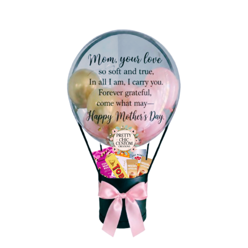 Mother’s Day Poem Balloon Gift Box with Luxury Treats